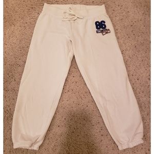 Ivory/White VS Cropped Capri Sweatpants